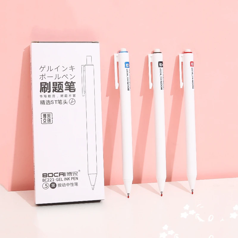 6 pcs black, red and blue neutral pens, suitable for student exams, office gel pens stationery supplies
6 pcs black, red and blue neutral pens, suitable for student exams, office gel pens stationery supplies