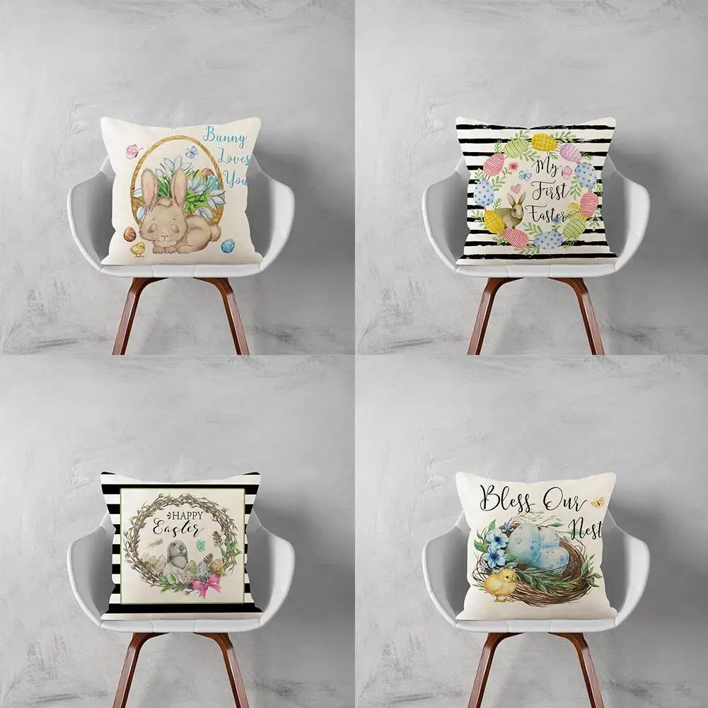 2022 Easter Decoration Cushion Cover Carrot Bunny Easter Printed Pillowcase Decorative Cover Linen Eggs 45x45cm Home Pillow H7U2
2022 Easter Decoration Cushion Cover Carrot Bunny Easter Printed Pillowcase Decorative Cover Linen Eggs 45x45cm Home Pillow H7U2