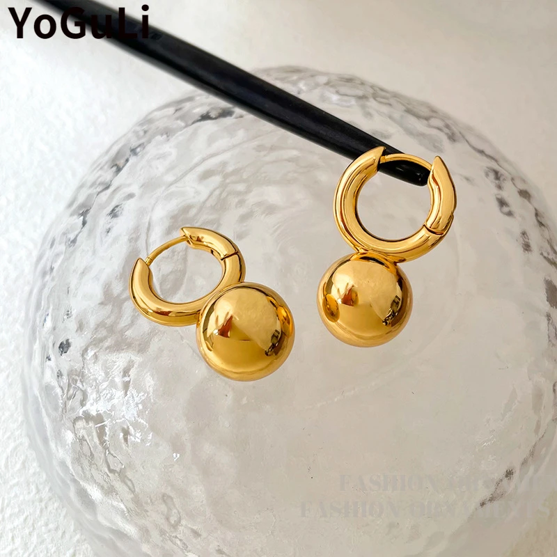 Popular Style Round Gold Color Ball Drop Earrings Simply Design High Quality Brass Round Circle Earrings For Women Girl Gifts
Popular Style Round Gold Color Ball Drop Earrings Simply Design High Quality Brass Round Circle Earrings For Women Girl Gifts