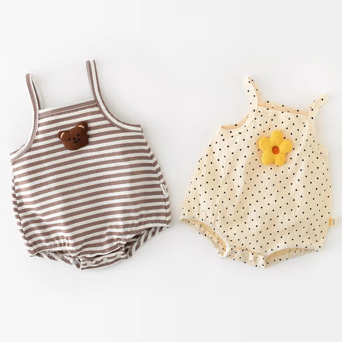 2023 Summer New Baby Girl Sleeveless Flower Sling Bodysuit Infant Boy Cute Bear Striped Jumpsuit Cotton Newborn Clothes 0-24M
2023 Summer New Baby Girl Sleeveless Flower Sling Bodysuit Infant Boy Cute Bear Striped Jumpsuit Cotton Newborn Clothes 0-24M