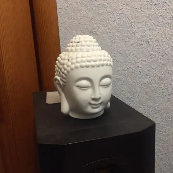 

Ceramic Buddha Head Oil Burner Melt Wax Warmer Diffuser Candle Holder