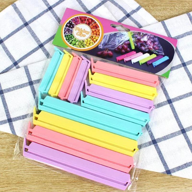 12pcs/pack Hot Sale Useful Sealer Clamp Plastic Tool New Portable Kitchen Storage Food Snack Seal Sealing Bag Clips
12pcs/pack Hot Sale Useful Sealer Clamp Plastic Tool New Portable Kitchen Storage Food Snack Seal Sealing Bag Clips