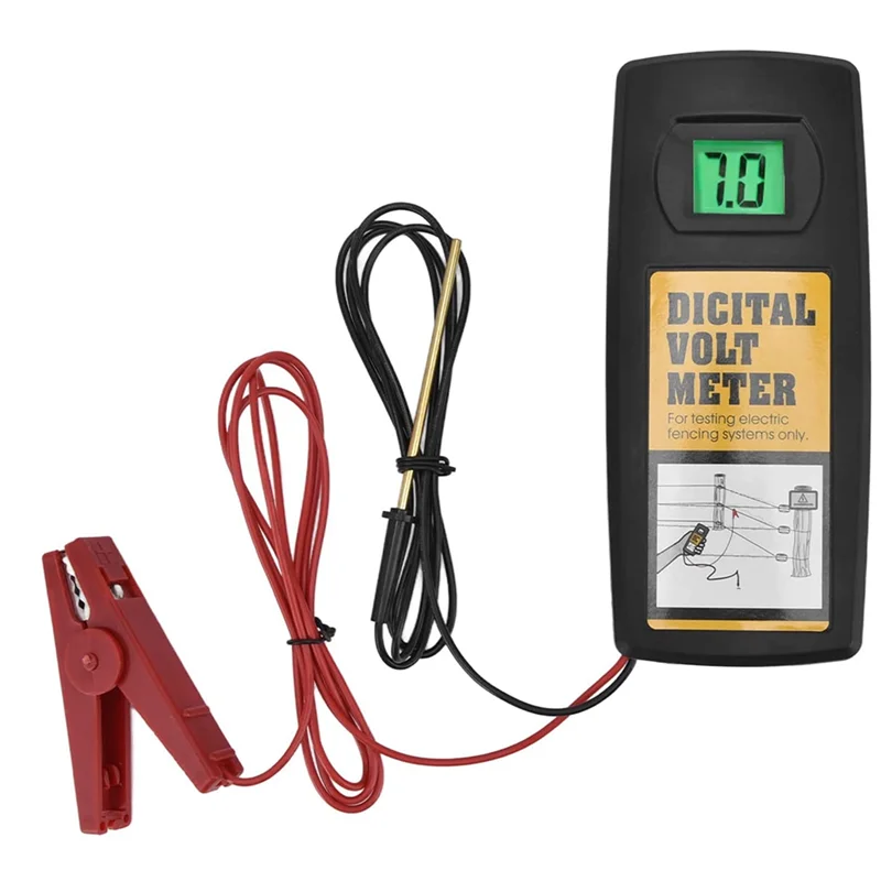 Fence Voltage Tester 9.9KV Digital Fence Fault Finder Backlight LCD Voltage Meter High Voltage 200-9900V for Home Farms 
Fence Voltage Tester 9.9KV Digital Fence Fault Finder Backlight LCD Voltage Meter High Voltage 200-9900V for Home Farms