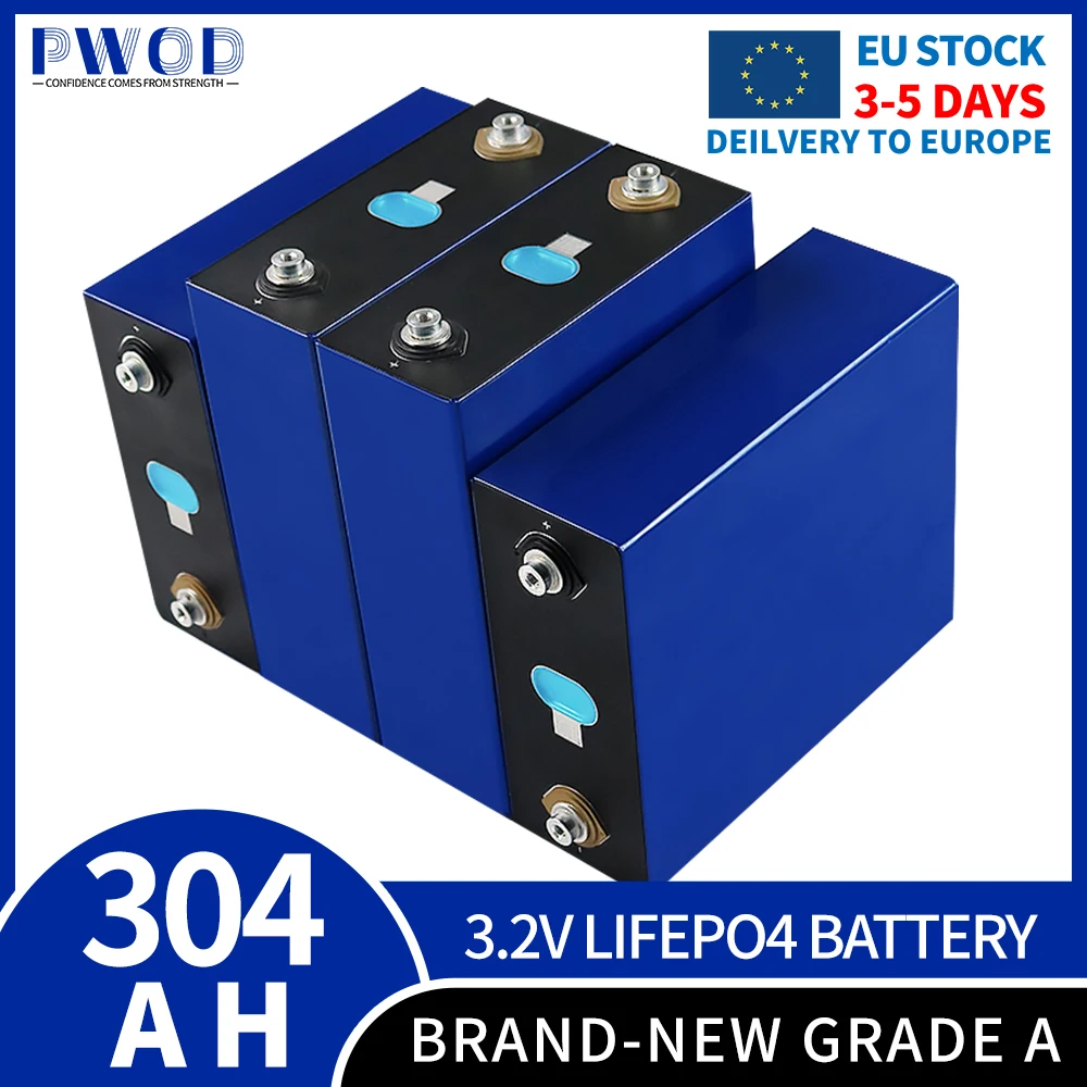 Grade A 3.2V 304AH 310AH 320AH 4PCS Brand New Lifepo4 Rechargable DIY 12V 24V 48V Battery Pack Deep Cycle Electric RV Golf
Grade A 3.2V 304AH 310AH 320AH 4PCS Brand New Lifepo4 Rechargable DIY 12V 24V 48V Battery Pack Deep Cycle Electric RV Golf