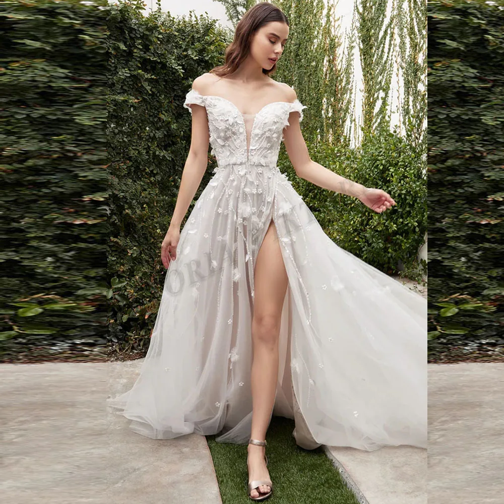 VIKTORIA Modern Wedding Dresses Deep V-neck Custom-Made Court Train Zipper Mermaid Appliques Off the Shoulder Side Slit Vestidos
VIKTORIA Modern Wedding Dresses Deep V-neck Custom-Made Court Train Zipper Mermaid Appliques Off the Shoulder Side Slit Vestidos
