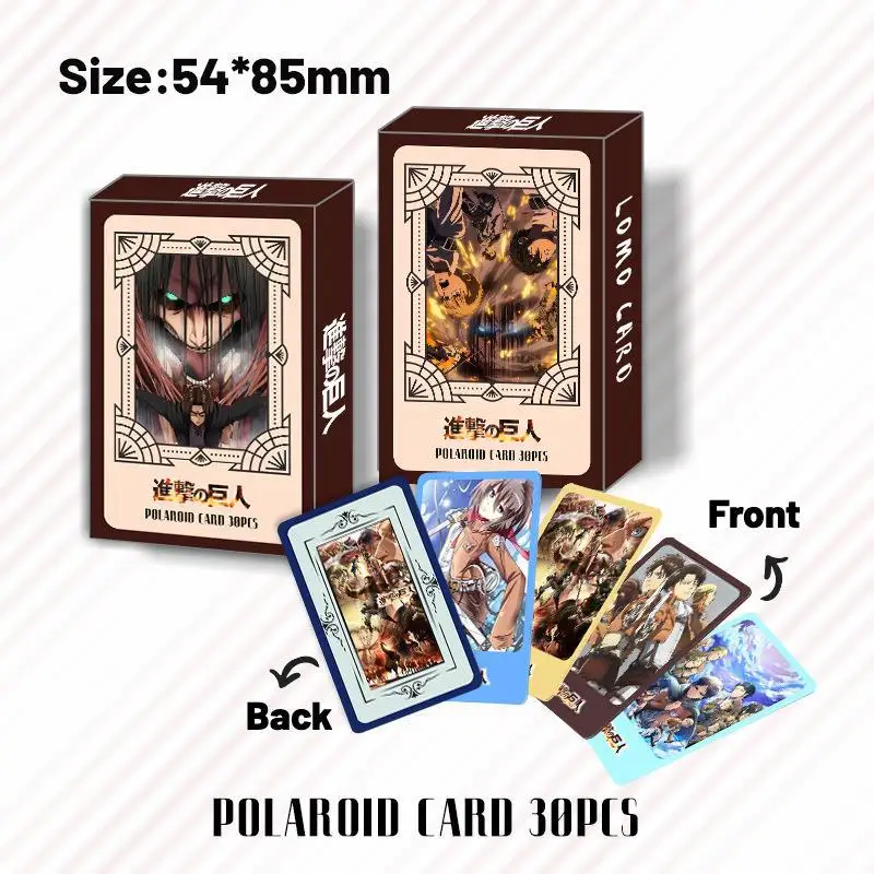 

Attack on Giant 30 Double-sided Greeting Cards Anime Peripheral Character Card LOMO Card Collection Card Collection Hobby Card
