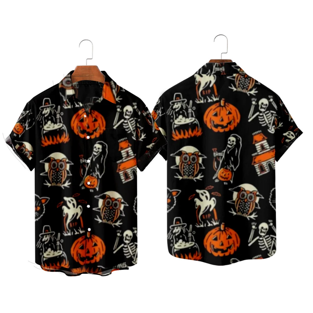 Men's Casual Short Sleeve Shirts Halloween 3d Printed Hip Hop Shirts Hawaiian Beach Short Sleeves Summer Men and Women
Men's Casual Short Sleeve Shirts Halloween 3d Printed Hip Hop Shirts Hawaiian Beach Short Sleeves Summer Men and Women