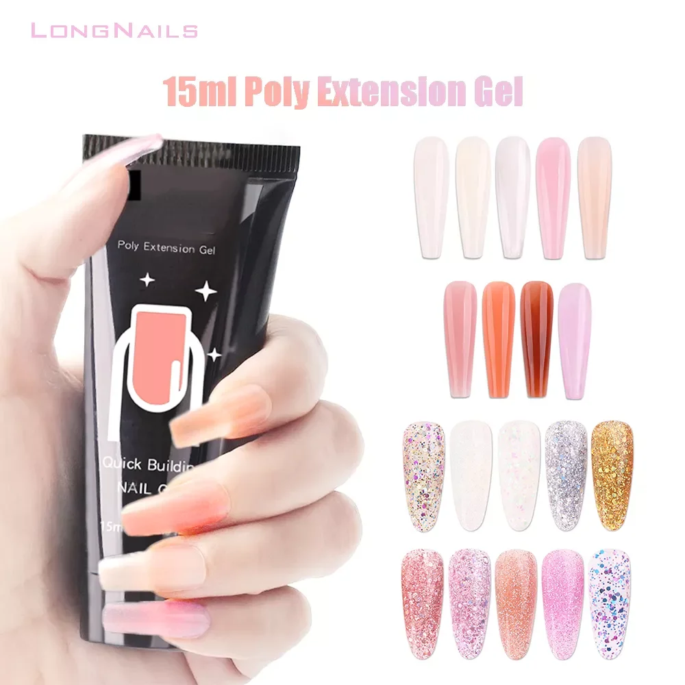 15ml LongNails' Poly Nail Gel Glitter Builder Extension Finger Quick Building Stick No-Form Acrylic Nail Art UV PolyGels 2*3
15ml LongNails' Poly Nail Gel Glitter Builder Extension Finger Quick Building Stick No-Form Acrylic Nail Art UV PolyGels 2*3