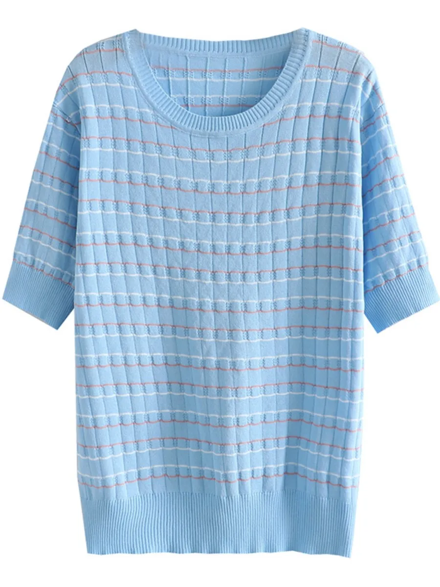 Plus Size T-Shirt For Women 4xl Ice Silk Knitting Summer 2022 Casual Elastic Slim Short Sleeve O-Neck Tops
Plus Size T-Shirt For Women 4xl Ice Silk Knitting Summer 2022 Casual Elastic Slim Short Sleeve O-Neck Tops