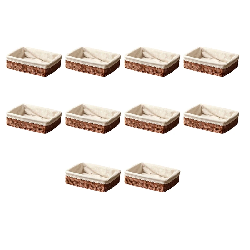 10X Handmade Wicker Storage Basket Bread Fruit Basket Serving Baskets For Home Kitchen Desk Candy Sundries Organizer
10X Handmade Wicker Storage Basket Bread Fruit Basket Serving Baskets For Home Kitchen Desk Candy Sundries Organizer