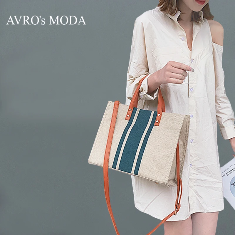 AVRO's MODA Brand Fashion Handbag For Women Canvas Cloth Shoulder Bags Ladies Casual Large Capacity Designer New Beach Tote Bag
AVRO's MODA Brand Fashion Handbag For Women Canvas Cloth Shoulder Bags Ladies Casual Large Capacity Designer New Beach Tote Bag