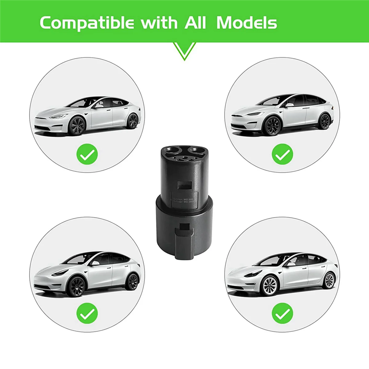 4X Electric Car Charging Connector SAE J1772 Type 1 to Tesla EVSE EV Charger Adapter for Tesla Model X/Y/3/S
4X Electric Car Charging Connector SAE J1772 Type 1 to Tesla EVSE EV Charger Adapter for Tesla Model X/Y/3/S