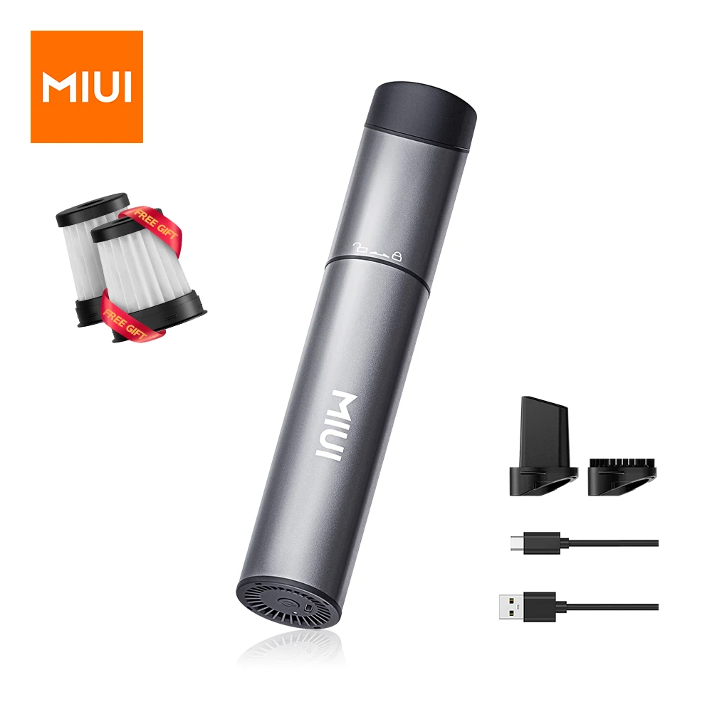 MIUI Cordless Handheld Vacuum Cleaner Portable USB Rechargeable Car Vacuum 2-Suction Power Mini & Cool Model-X(Aluminum Alloy)
MIUI Cordless Handheld Vacuum Cleaner Portable USB Rechargeable Car Vacuum 2-Suction Power Mini & Cool Model-X(Aluminum Alloy)