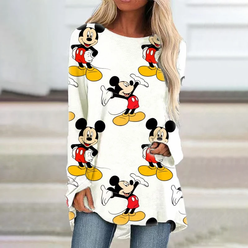 Disney Fall Fashion Women's Minnie Mouse Round Neck Heart Print Casual Long Sleeve T Shirt Loose Soft Comfort Dress
Disney Fall Fashion Women's Minnie Mouse Round Neck Heart Print Casual Long Sleeve T Shirt Loose Soft Comfort Dress