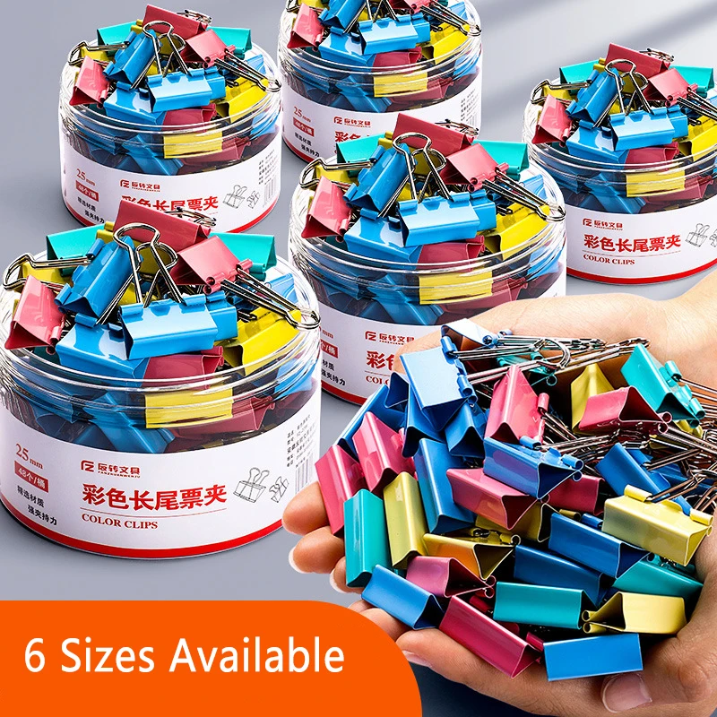 12/24/40/48 Pcs Metal Binder Paper Clip 15/19/25/32/41/50mm Color Paper Clip used for Books Stationery School Office Supplies
12/24/40/48 Pcs Metal Binder Paper Clip 15/19/25/32/41/50mm Color Paper Clip used for Books Stationery School Office Supplies