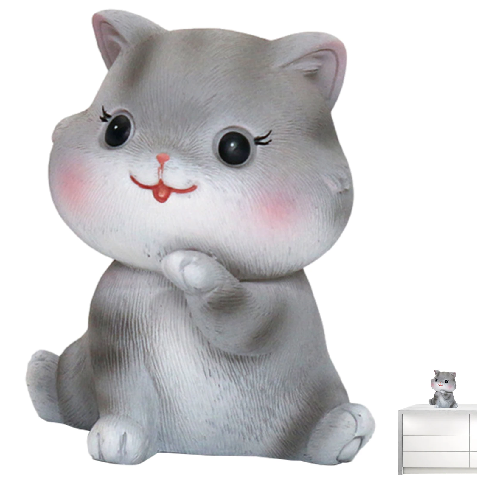 Mini Resin Cat Figurine Sculpture for Home Miniature Animal Cat Home Furnishings Garden Decoration for Christmas Birthday Decor
Mini Resin Cat Figurine Sculpture for Home Miniature Animal Cat Home Furnishings Garden Decoration for Christmas Birthday Decor