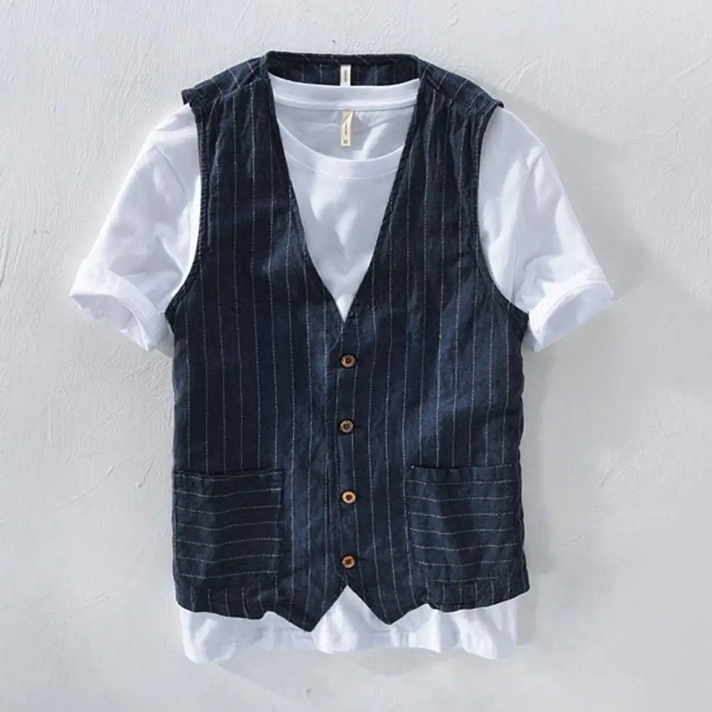 Single-breasted Cozy Cotton Flax Vest Summer Casual Waistcoat Breathable Waistcoat Shirt Neckless Commuter Wear
Single-breasted Cozy Cotton Flax Vest Summer Casual Waistcoat Breathable Waistcoat Shirt Neckless Commuter Wear
