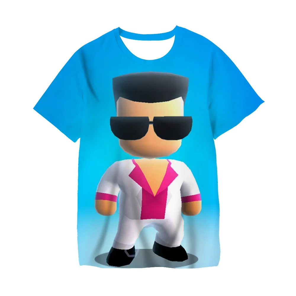 

New Games Stumble Guys T Shirt for 3 to 14 Ys Kids Clothes Baby Boys T-shirt Kid Girls Tops Tee Children Clothing Boy T-shirts