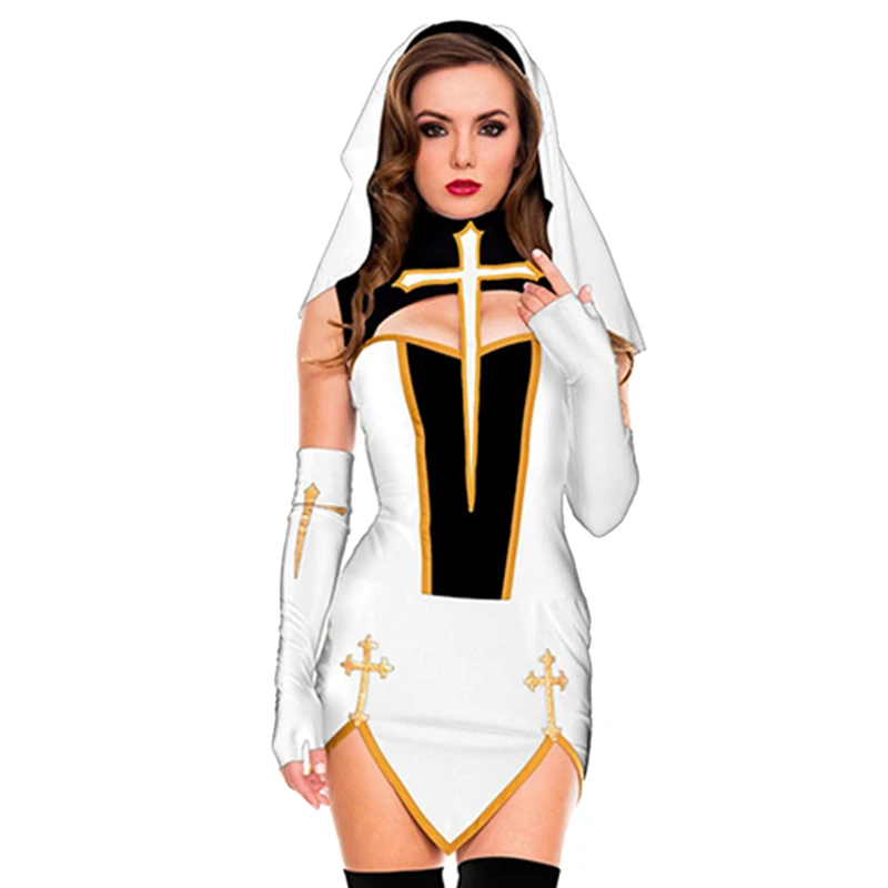 Sexy Lady Nun Superior Costume Carnival Halloween Church Religious Convent Cosplay Fancy Party Dress Lingerie Cosplay
Sexy Lady Nun Superior Costume Carnival Halloween Church Religious Convent Cosplay Fancy Party Dress Lingerie Cosplay