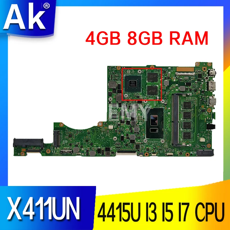 Материнская плата для ноутбука X411UQ X411UN S4200V S4200U S4100U 4415U I3 I5 I7 CPU 4 ГБ 8 ГБ RAM
Материнская плата для ноутбука X411UQ X411UN S4200V S4200U S4100U 4415U I3 I5 I7 CPU 4 ГБ 8 ГБ RAM