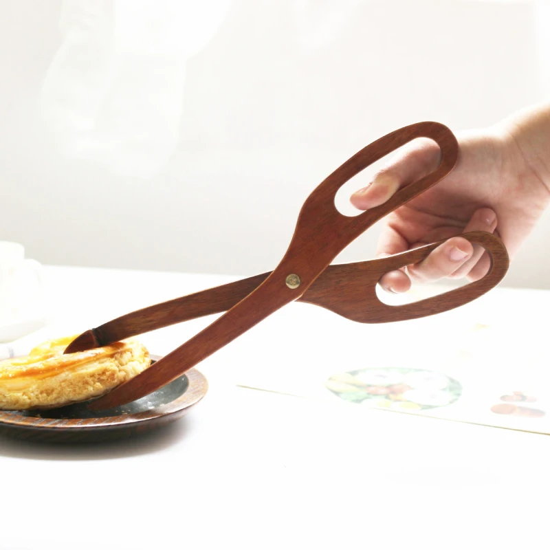 

Wooden Clip Kitchen Food Tongs Nan Wooden BBQ Bread Roast Clip Bread Baked Barbecue Food Clip Vegetable Salad Clip Cooking Tool