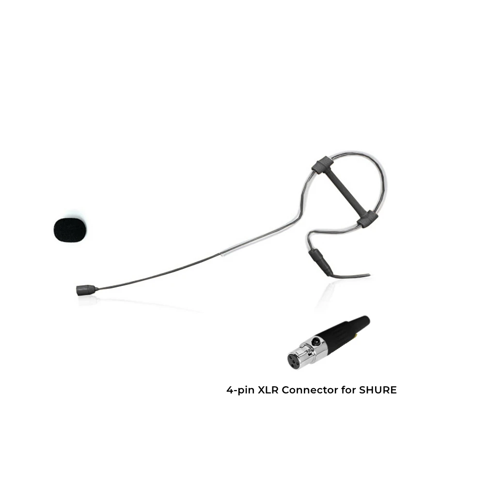 Headset Microphone Single Earhook Cardioid Mic XLR 4Pin For Shure Wireless Black Mini Single Ear Hanging For Stage Lecturers
Headset Microphone Single Earhook Cardioid Mic XLR 4Pin For Shure Wireless Black Mini Single Ear Hanging For Stage Lecturers