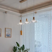 2023 Simple Log Style E27 Glass Pendant Lamp Is Used For Bedroom Study Living Room Dining Table Interior Home Decoration Retro