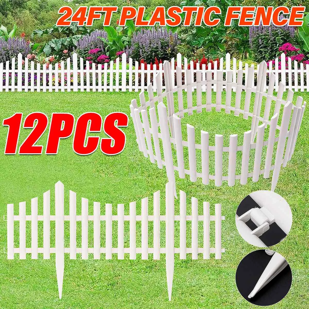 12pcs Garden Picket Fence Plastic White Edgings Decorative Landscape Path Panels
12pcs Garden Picket Fence Plastic White Edgings Decorative Landscape Path Panels