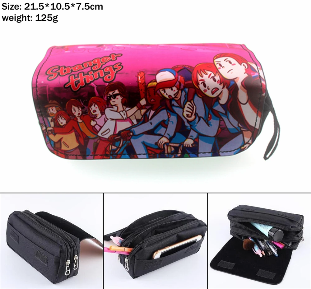 Anime Pencil Case Stranger Things Cartoon Pencil Bag Boys Girls Box School Supplies Cosmetic Cases Double Layer Storage Bags
Anime Pencil Case Stranger Things Cartoon Pencil Bag Boys Girls Box School Supplies Cosmetic Cases Double Layer Storage Bags