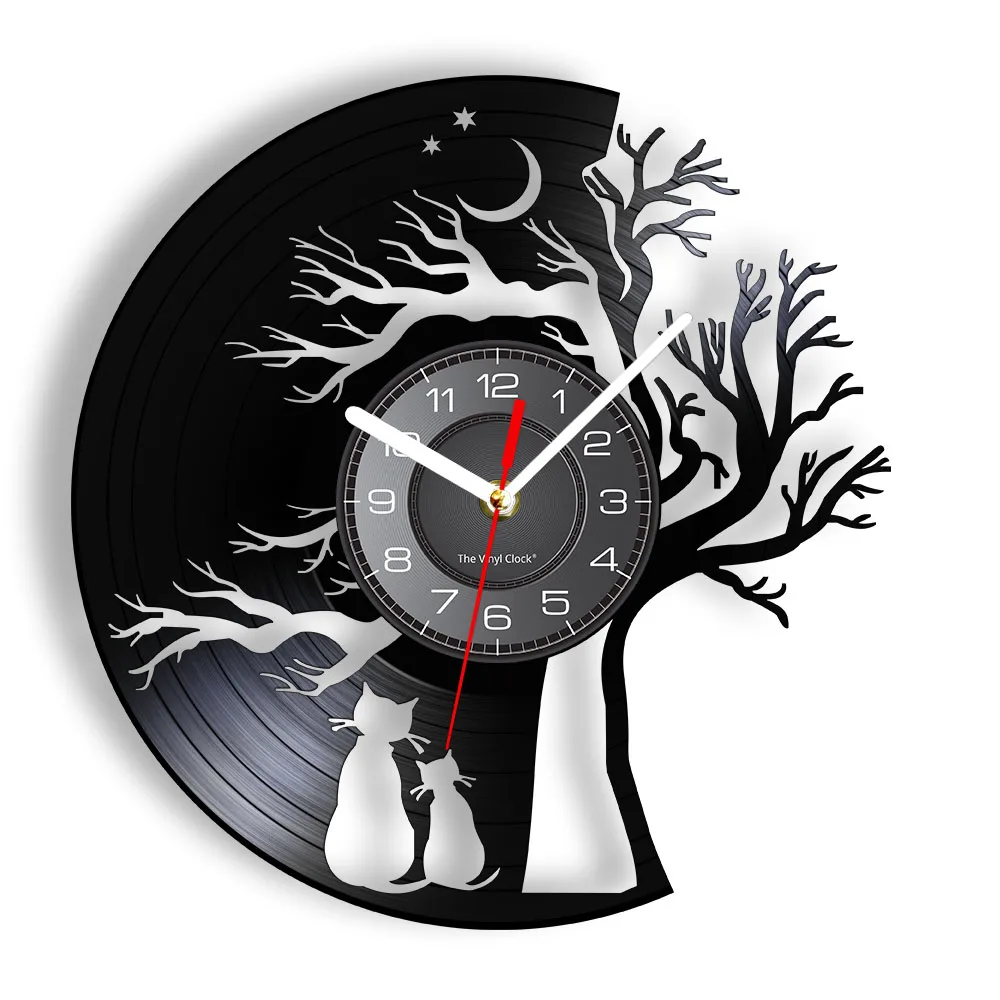 Cats in Love Under A Tree Of Life Wall Art Modern Wall Clock Kitty Under A Tree Vinyl Record Clock Kittens Cat Pet Lovers Gift
Cats in Love Under A Tree Of Life Wall Art Modern Wall Clock Kitty Under A Tree Vinyl Record Clock Kittens Cat Pet Lovers Gift
