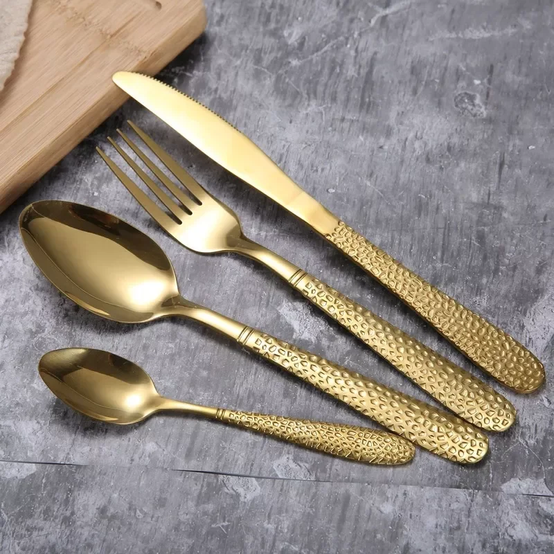 2022New / 24 PCS Tableware Gold Cutlery Set Dinnerware Set 304 Stainless Steel Gold Cutlery Set Knife Fork Set Tableware Silverw
2022New / 24 PCS Tableware Gold Cutlery Set Dinnerware Set 304 Stainless Steel Gold Cutlery Set Knife Fork Set Tableware Silverw