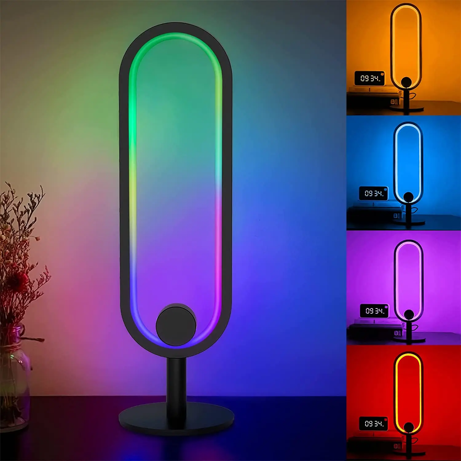 Table Lamp, Dimmable LED Night Lamp Smart Remote Ambient Lighting Color RGB for Living Room/Bedroom/Gaming /Bedside Table
Table Lamp, Dimmable LED Night Lamp Smart Remote Ambient Lighting Color RGB for Living Room/Bedroom/Gaming /Bedside Table