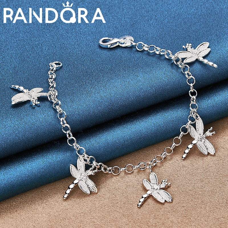 RAIVDQRA 925 Silver Color Five Dragonfly Crystal Bracelet For Women Charm Zircon Hand Chain Jewelry Fashion Party Accessories
RAIVDQRA 925 Silver Color Five Dragonfly Crystal Bracelet For Women Charm Zircon Hand Chain Jewelry Fashion Party Accessories