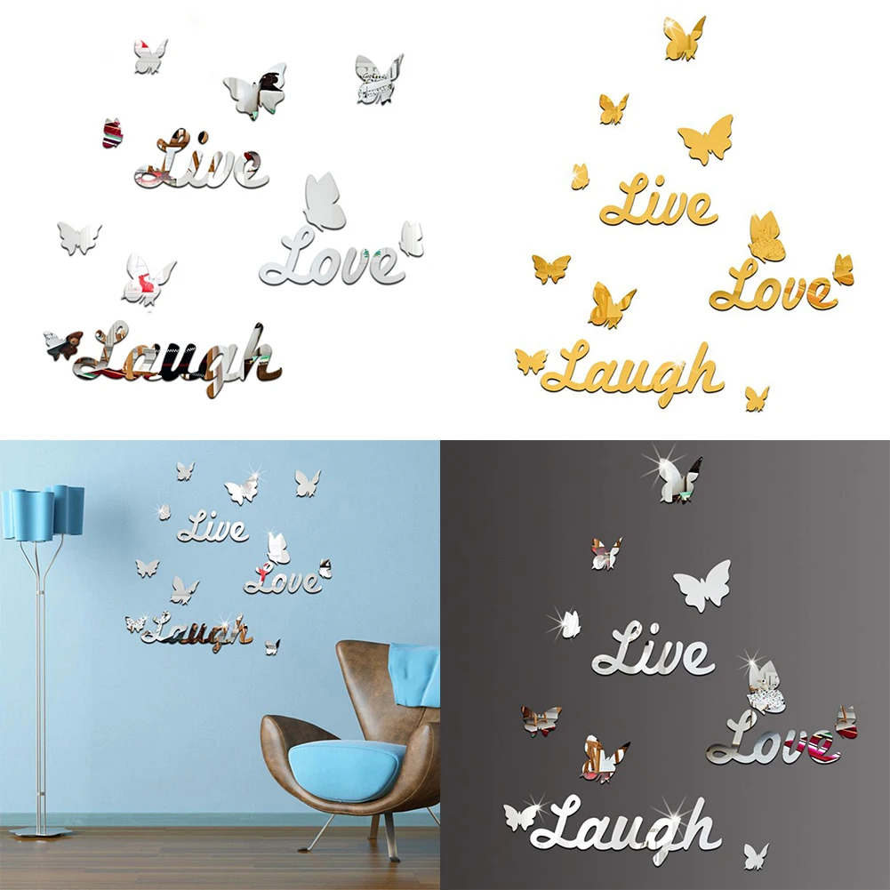 3D Butterfly Mirror Wall Stickers Butterflies Wall Decal Removable DIY Wall Art Party Wedding Decor For Home Decorations
3D Butterfly Mirror Wall Stickers Butterflies Wall Decal Removable DIY Wall Art Party Wedding Decor For Home Decorations