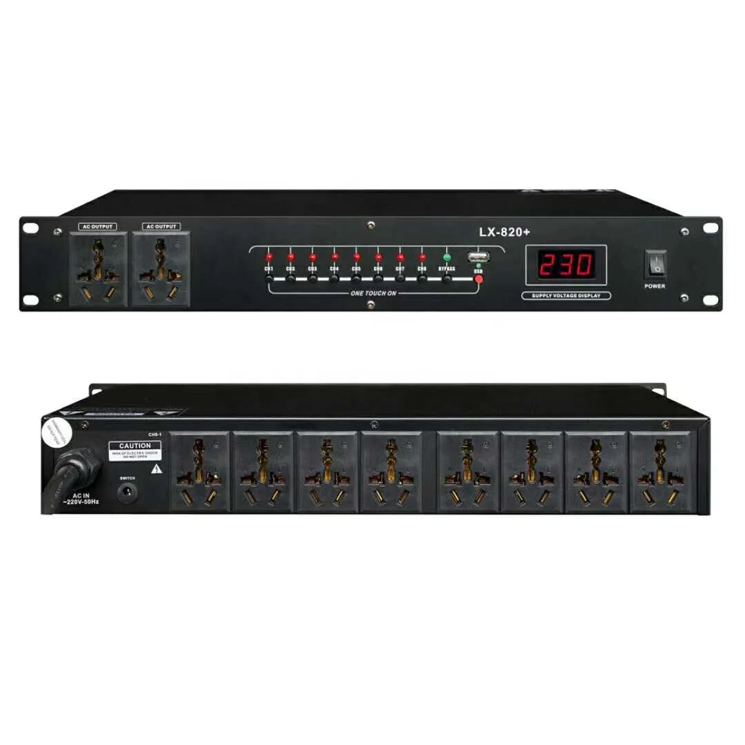 10 channel high power 16A 3C socket dj sound system power sequence controller
10 channel high power 16A 3C socket dj sound system power sequence controller