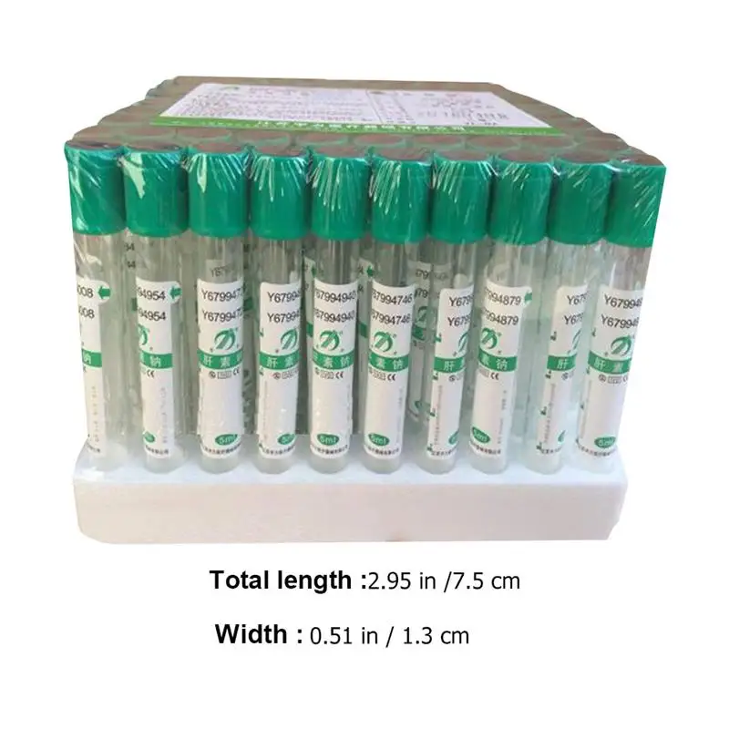 100pcs Vacuum Blood Collection Tubes Heparin Sodium Tubes Glass Laboratory Tubes
100pcs Vacuum Blood Collection Tubes Heparin Sodium Tubes Glass Laboratory Tubes