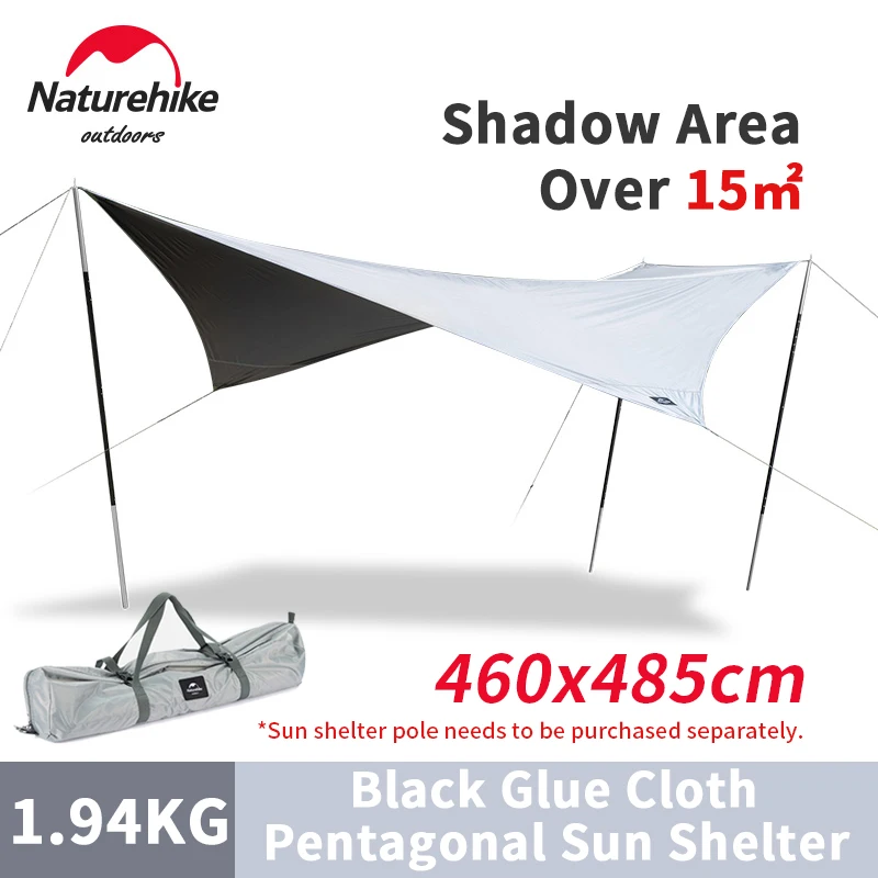 Naturehike Camping Pentagonal Sun Shelter 15㎡ Large Area Waterproof Sunshade Black Glue Coating UPF>50 Outdoor Tent Canopy
Naturehike Camping Pentagonal Sun Shelter 15㎡ Large Area Waterproof Sunshade Black Glue Coating UPF>50 Outdoor Tent Canopy