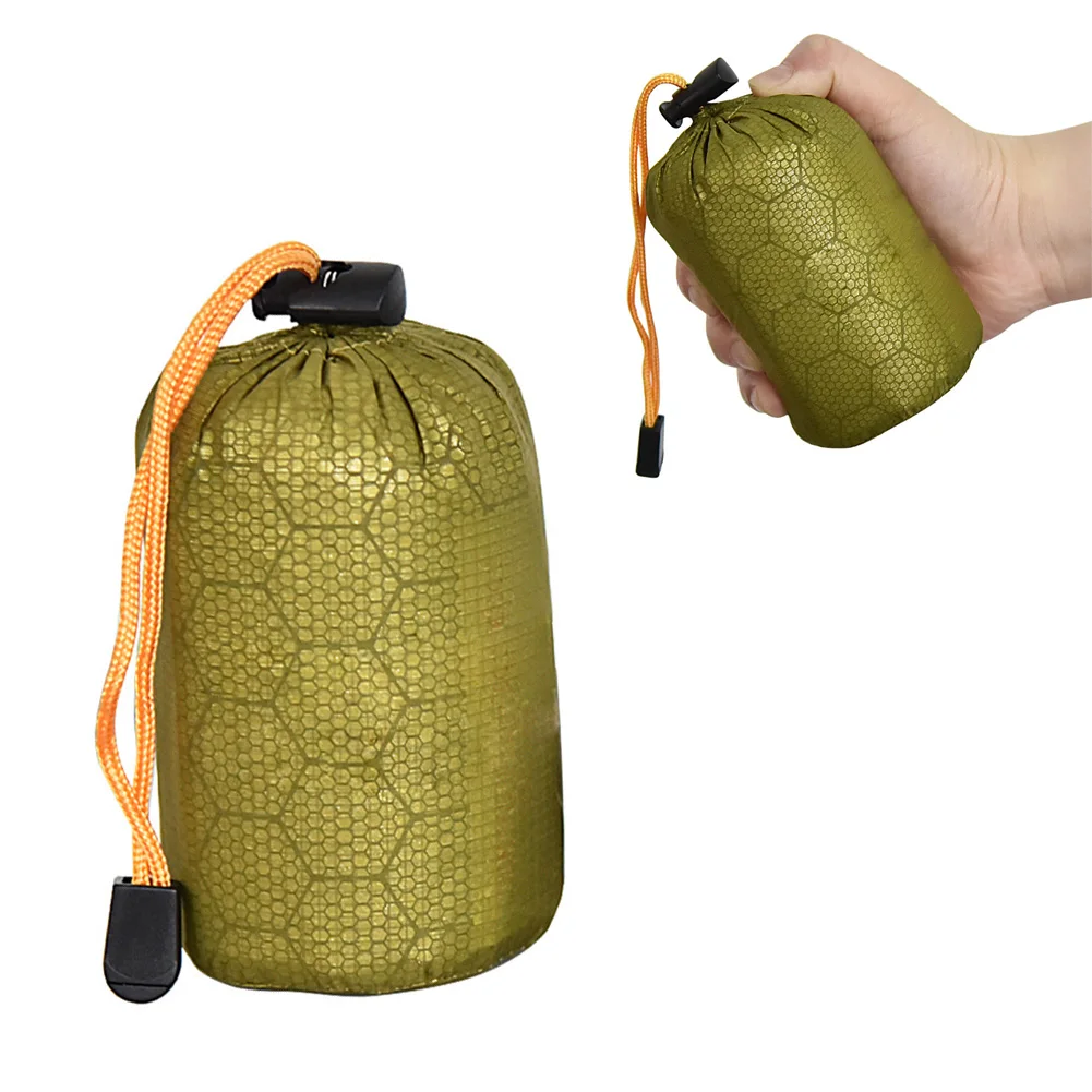 Green Sleeping Bag Storage Bags PE Aluminum Film Palm-sized Outdoor Waterproof Camping Hiking Sleeping Survival Tools Sack
Green Sleeping Bag Storage Bags PE Aluminum Film Palm-sized Outdoor Waterproof Camping Hiking Sleeping Survival Tools Sack