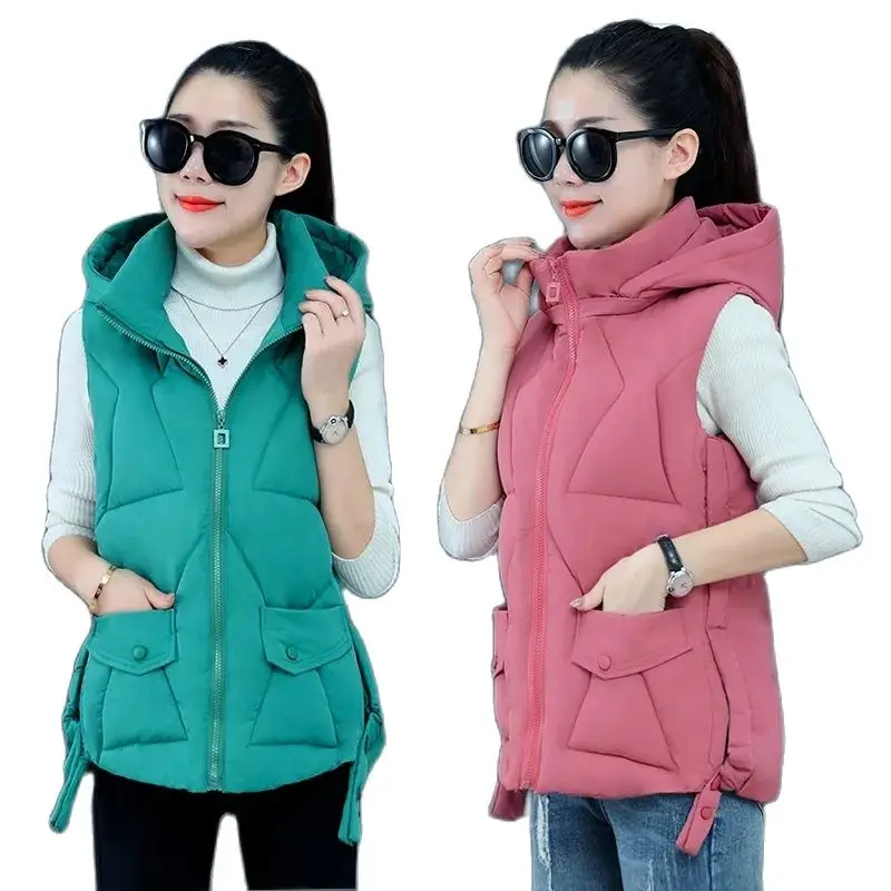 2022 New Cotton Vest Women's Short Waistcoats Autumn Winter Female Down Cotton Vest Student Thickened Coat Sleeveless Jacket
2022 New Cotton Vest Women's Short Waistcoats Autumn Winter Female Down Cotton Vest Student Thickened Coat Sleeveless Jacket