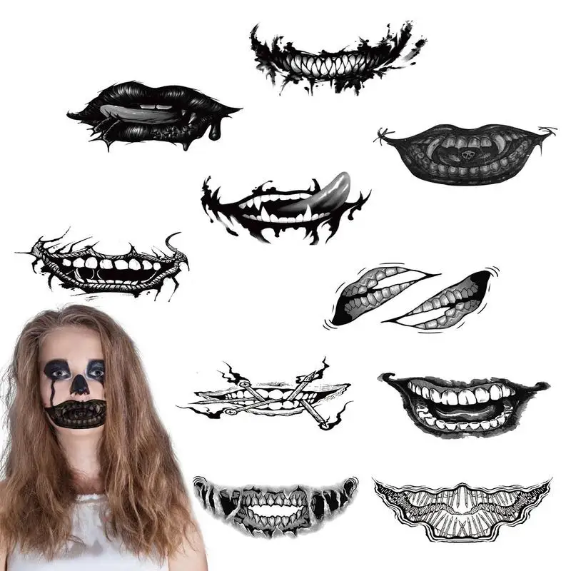 2023 Halloween Big Mouthh Face Sticker Funny Tattoo Stickers Makeup Party Halloween Horror Mouth Temporary Tattoos Stickers Prop
2023 Halloween Big Mouthh Face Sticker Funny Tattoo Stickers Makeup Party Halloween Horror Mouth Temporary Tattoos Stickers Prop