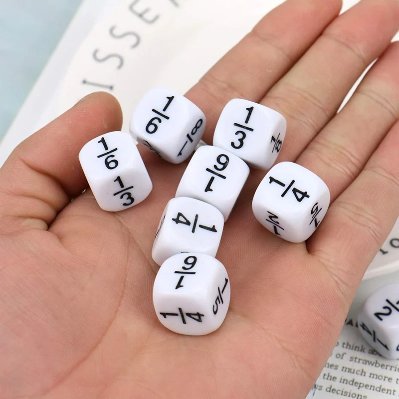 10PCS White Fraction Dice Fractional Number Dice Educational Kids Math Toys New Year Gifts 2022 Most Popular Lowest Price
10PCS White Fraction Dice Fractional Number Dice Educational Kids Math Toys New Year Gifts 2022 Most Popular Lowest Price