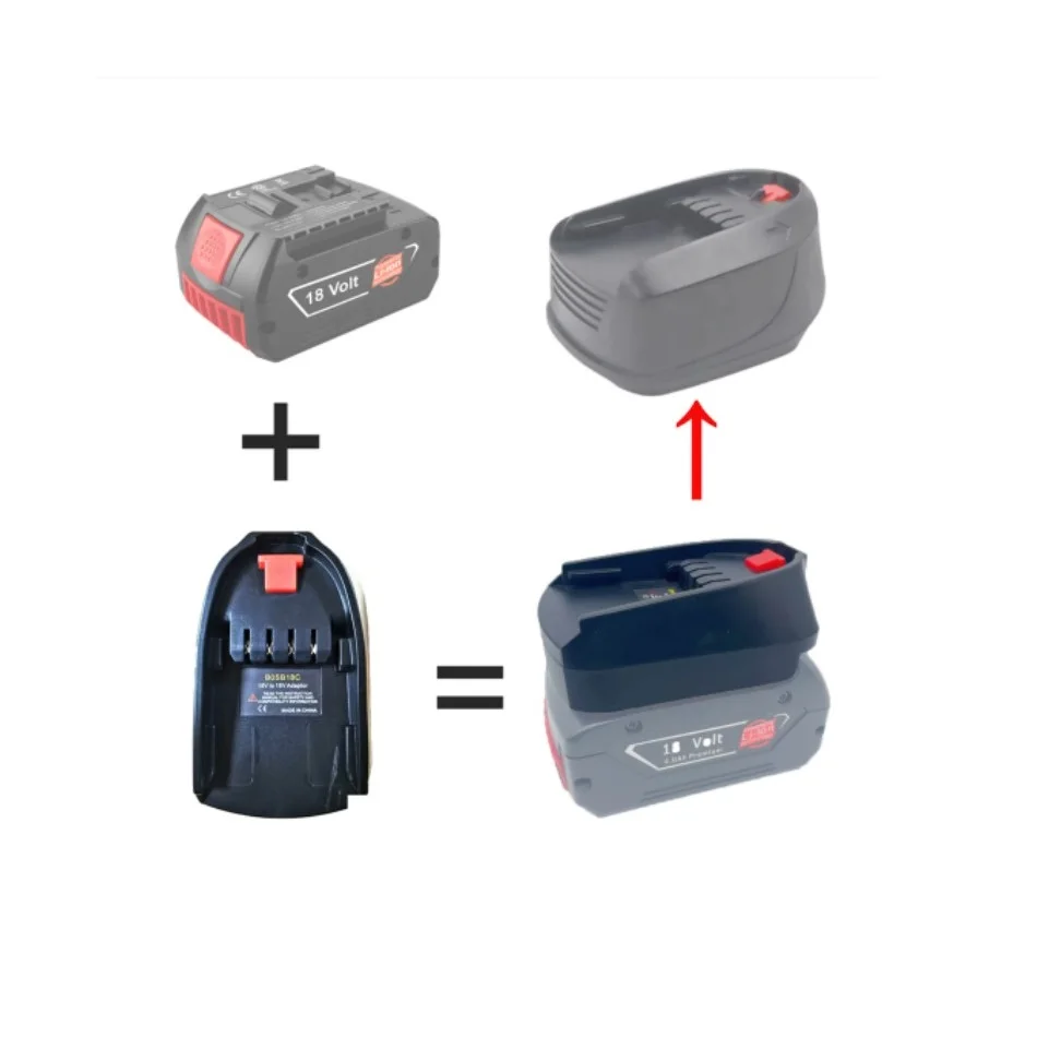 BOSB18C Electric Drill Lithium Battery Adapter Converter For BOSCH BAT618 Li-Ion Battery Power Tool Accessories
BOSB18C Electric Drill Lithium Battery Adapter Converter For BOSCH BAT618 Li-Ion Battery Power Tool Accessories