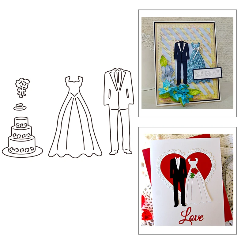 2021 New Marry Suit and Dress Metal Cutting Dies For DIY Craft Making Greeting Card Album Paper Scrapbooking No Clear Stamps Set
2021 New Marry Suit and Dress Metal Cutting Dies For DIY Craft Making Greeting Card Album Paper Scrapbooking No Clear Stamps Set