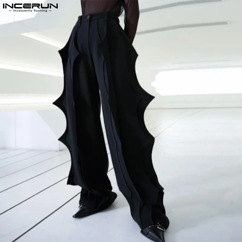 

American Style New Men's Pantalons Fashionable Spiky Style Trousers Casual Solid All-match Simple Long Pants S-5XL INCERUN 2023