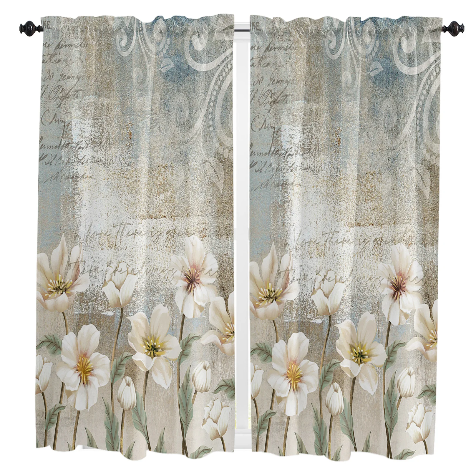 Flower Retro Plant Pastoral Style Curtain Home Decoration Living Room Short Curtains Window Treatments For Kitchen Bedroom
Flower Retro Plant Pastoral Style Curtain Home Decoration Living Room Short Curtains Window Treatments For Kitchen Bedroom