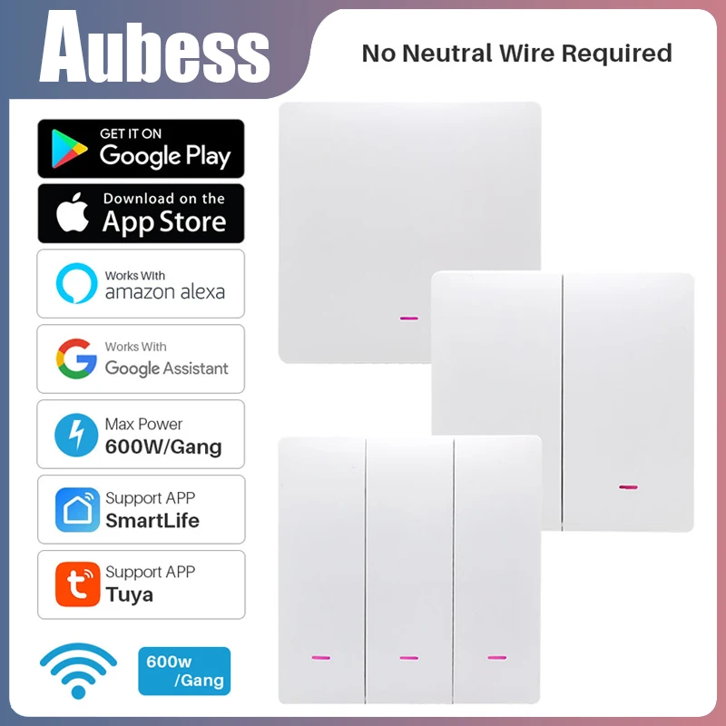 Умный настенный выключатель Aubess Tuya, Wi-Fi, голосовое управление, управление через приложение, 2/3 клавиши, европейская вилка, 220 В, переключатели...
Умный настенный выключатель Aubess Tuya, Wi-Fi, голосовое управление, управление через приложение, 2/3 клавиши, европейская вилка, 220 В, переключатели...