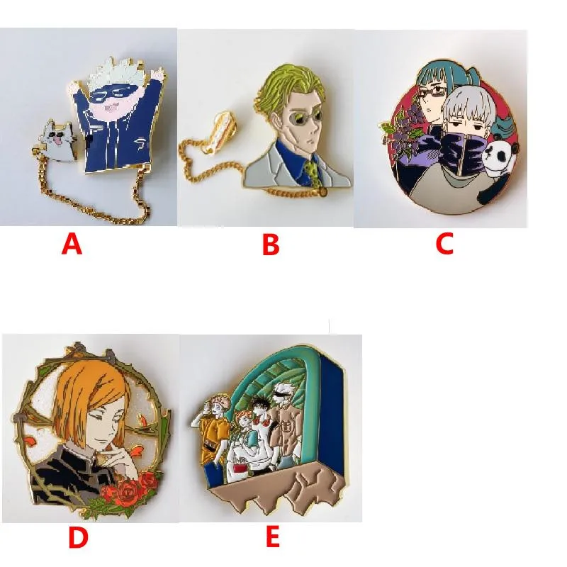 Anime Metal Badge Jujutsu Kaisen Gojou Satoru Kugisaki Nobara Inumaki Toge Pin Brooch
Anime Metal Badge Jujutsu Kaisen Gojou Satoru Kugisaki Nobara Inumaki Toge Pin Brooch