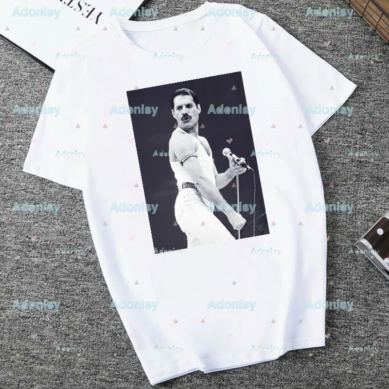 Freddie Mercury The Queen Band Graphic Rock Harajuku Women's T-shirts Top Casual Fashion Female Tees Tops Aesthetic Clothes
Freddie Mercury The Queen Band Graphic Rock Harajuku Women's T-shirts Top Casual Fashion Female Tees Tops Aesthetic Clothes