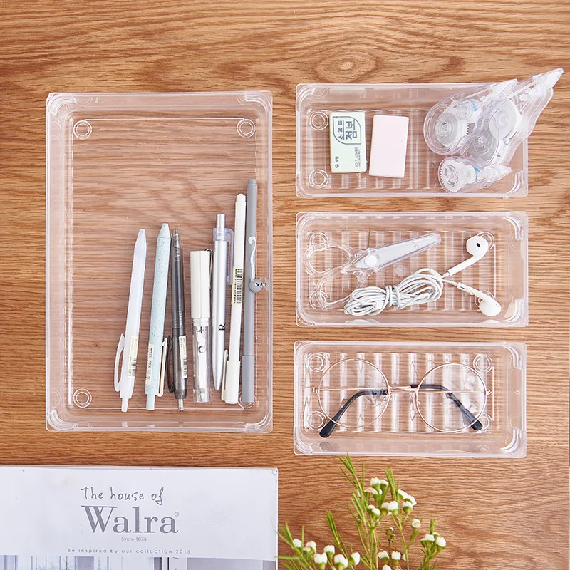 Multifunctional Makeup Organizers Stackable Transparent Plastic Storage Box Durable And Non-slip Desk Drawer Organizer Practical
Multifunctional Makeup Organizers Stackable Transparent Plastic Storage Box Durable And Non-slip Desk Drawer Organizer Practical