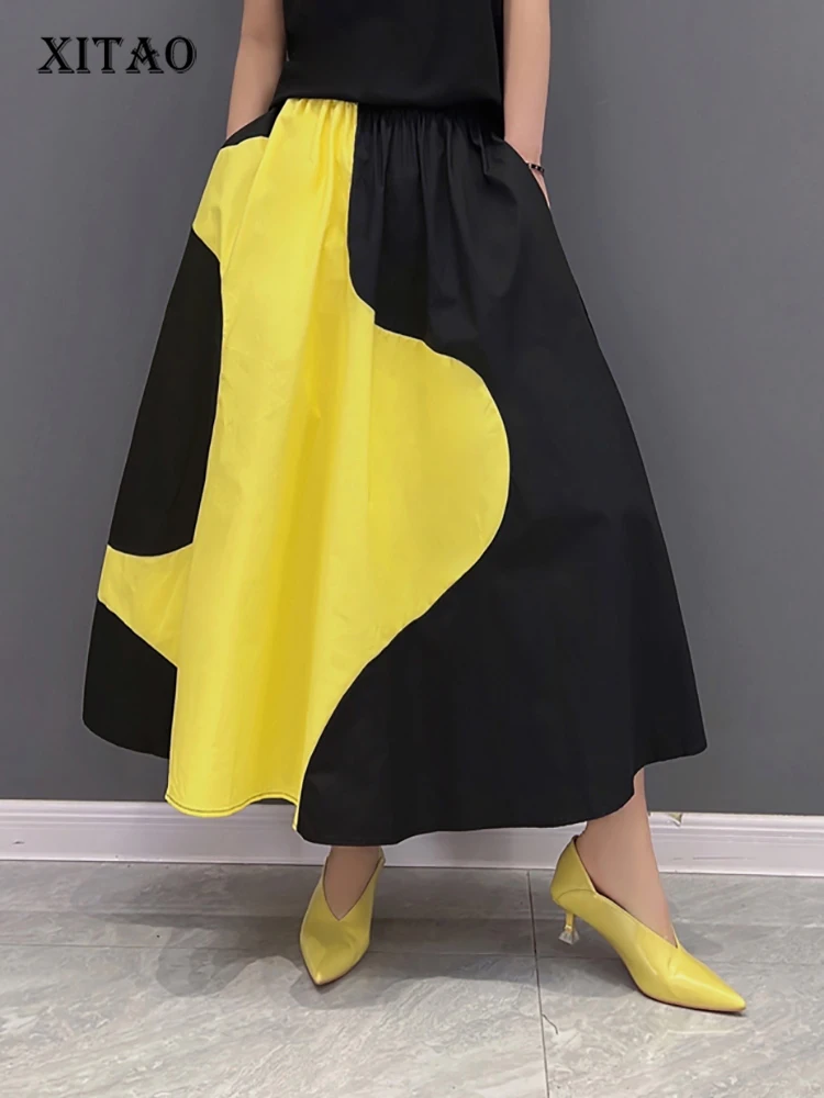 XITAO Irregular Contrast Color Splicing Skirt Loose Fashion Pleated New Simplicity Temperament All-match Women Skirt WMD5144
XITAO Irregular Contrast Color Splicing Skirt Loose Fashion Pleated New Simplicity Temperament All-match Women Skirt WMD5144